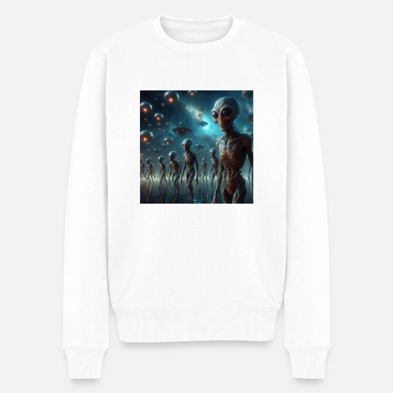 Astronomie Physik - Männer Premium Bio Pullover - Weiß