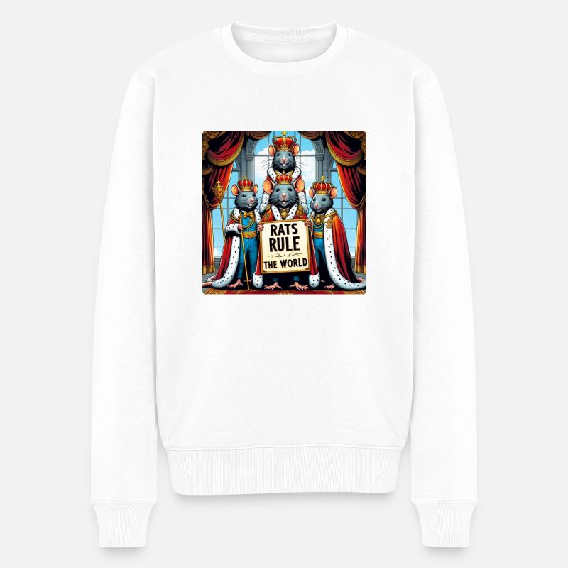 Rattenkönige - Männer Premium Bio Pullover - Weiß