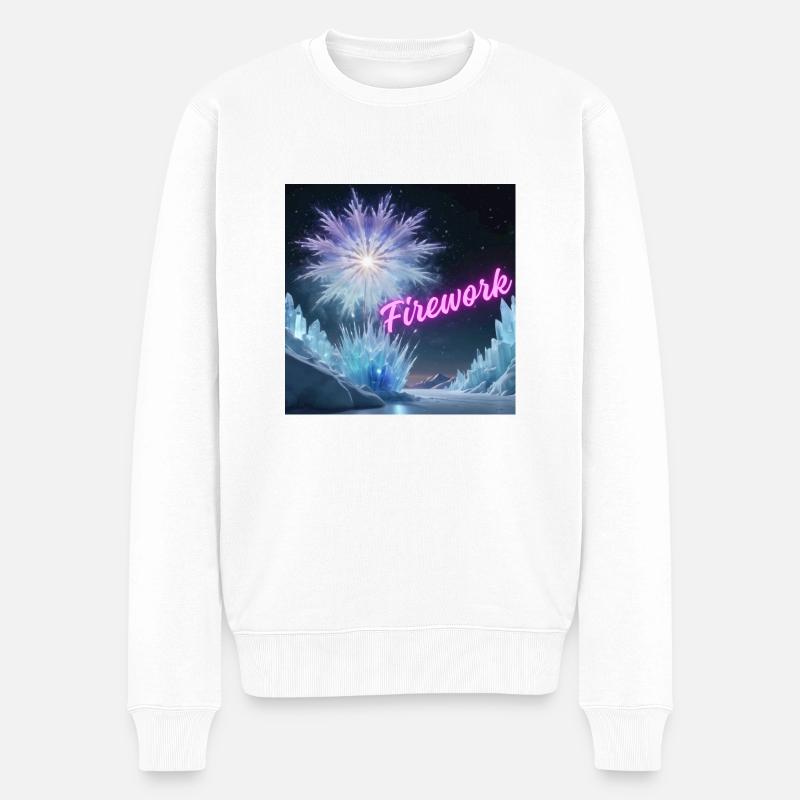 Firework - Männer Premium Bio Pullover - Weiß