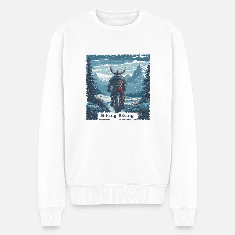 Vélo Vélo Verset 2 - Pull Premium bio Homme - blanc