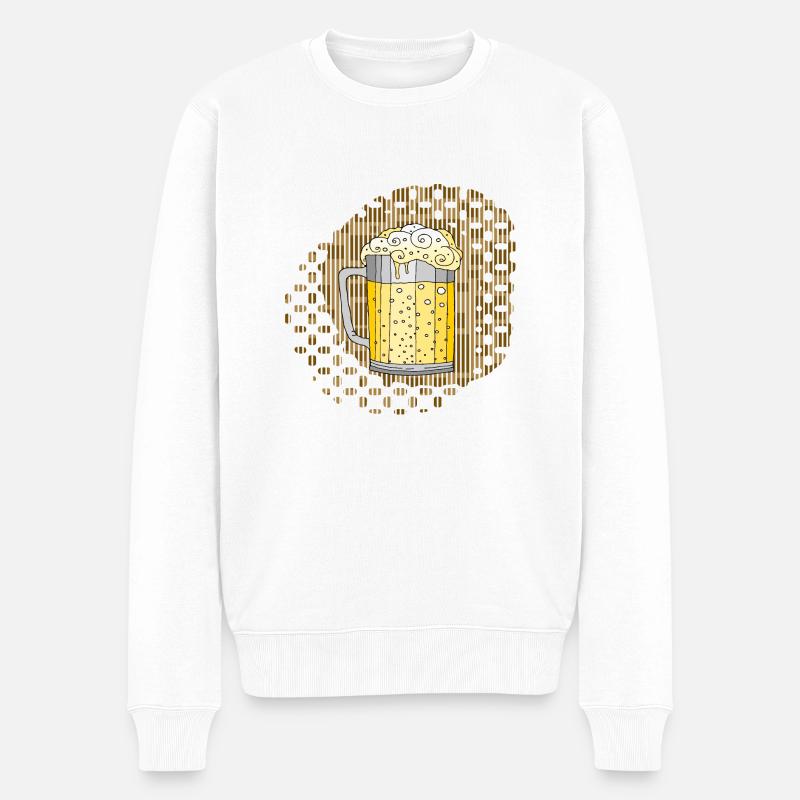Becher - Männer Premium Bio Pullover - Weiß