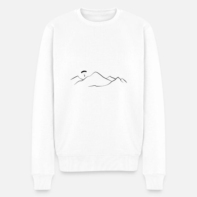 Mountain - Männer Premium Bio Pullover - Weiß