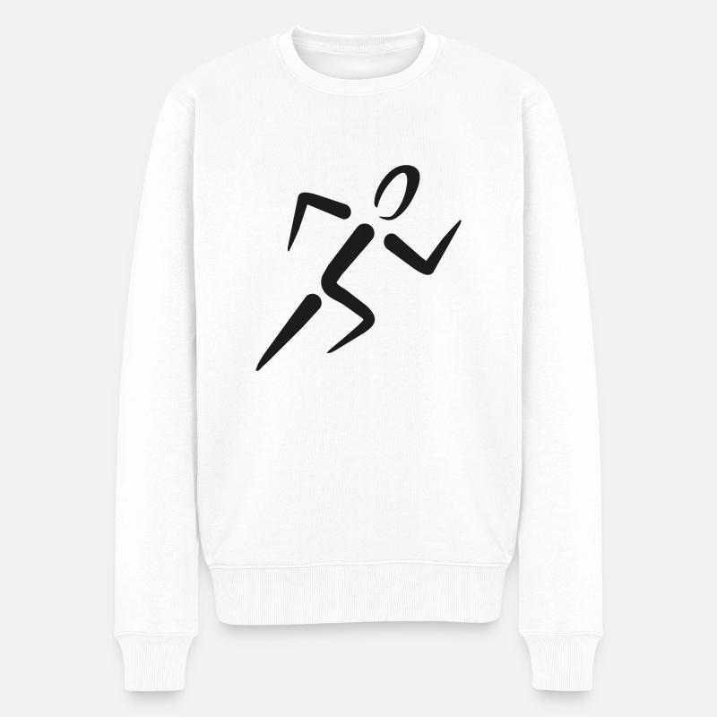laufen - Männer Premium Bio Pullover - Weiß