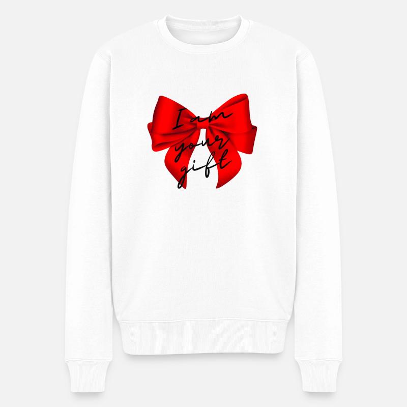 Cadeau de noeud - Pull Premium bio Homme - blanc