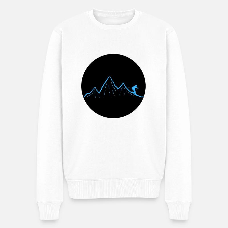 Ski dich frei! (hell blau) - Männer Premium Bio Pullover - Weiß