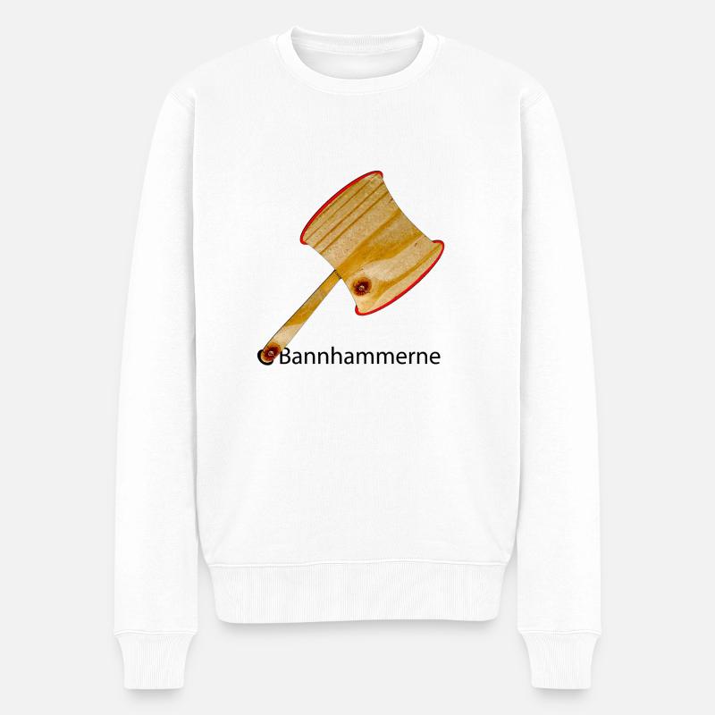 Bannhammer 2000er Edition - Männer Premium Bio Pullover - Weiß