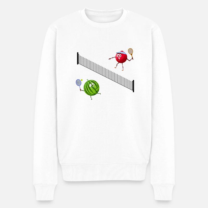 tennis cannebergeet pastèque - Pull Premium bio Homme - blanc