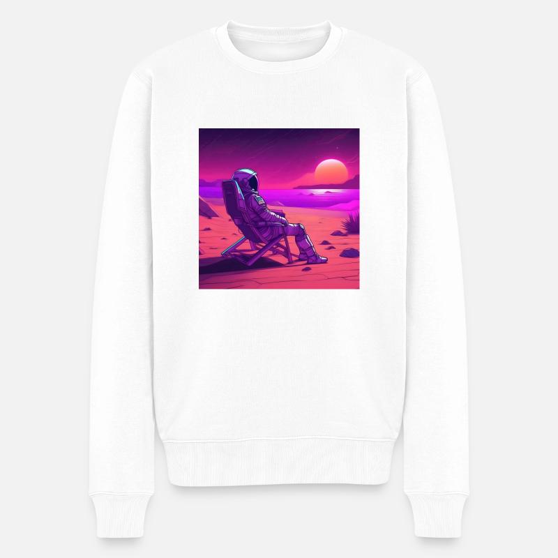 Astronaute sur Mars - Pull Premium bio Homme - blanc