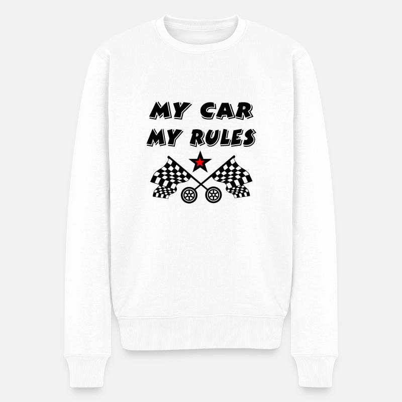 Auto - Männer Premium Bio Pullover - Weiß