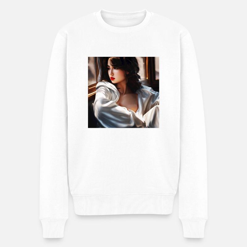 Dame - Pull Premium bio Homme - blanc