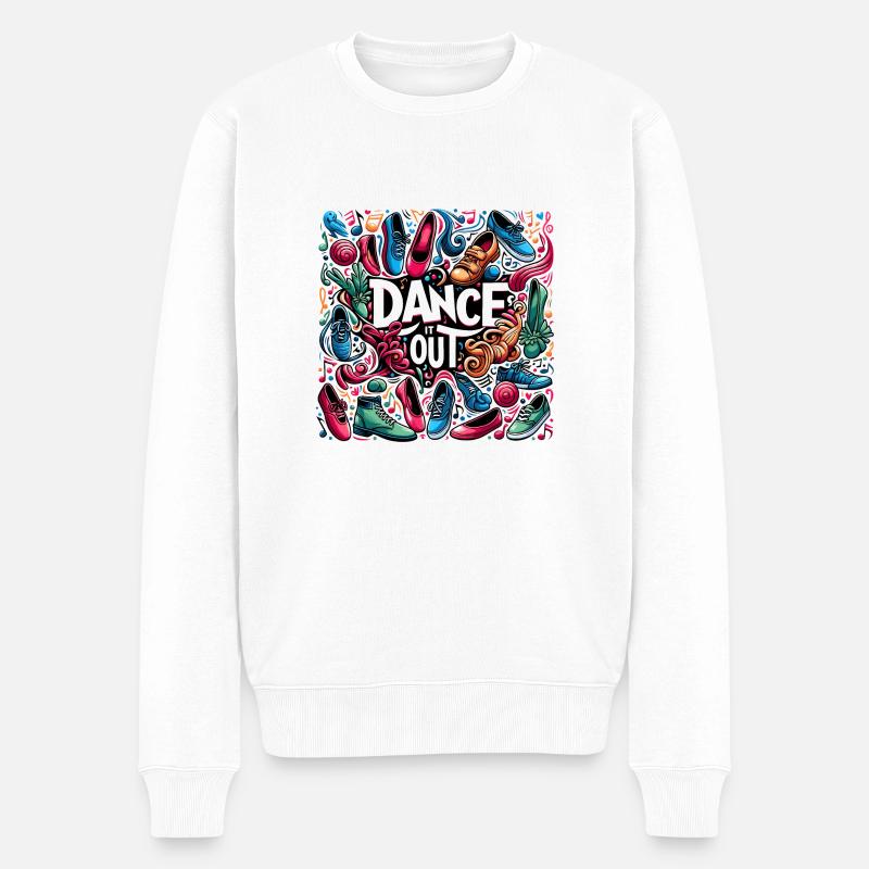 Rythme en mouvement - Pull Premium bio Homme - blanc