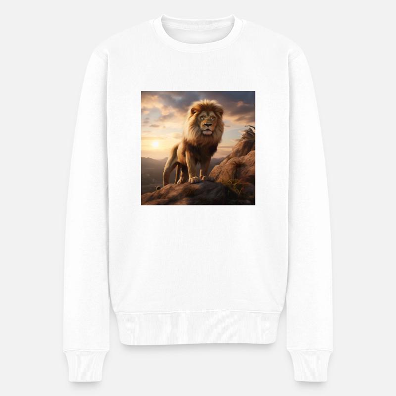Roi des Lions - Pull Premium bio Homme - blanc