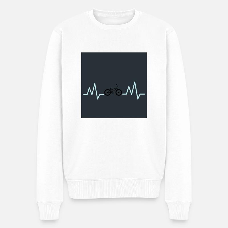 bmx1 - Männer Premium Bio Pullover - Weiß