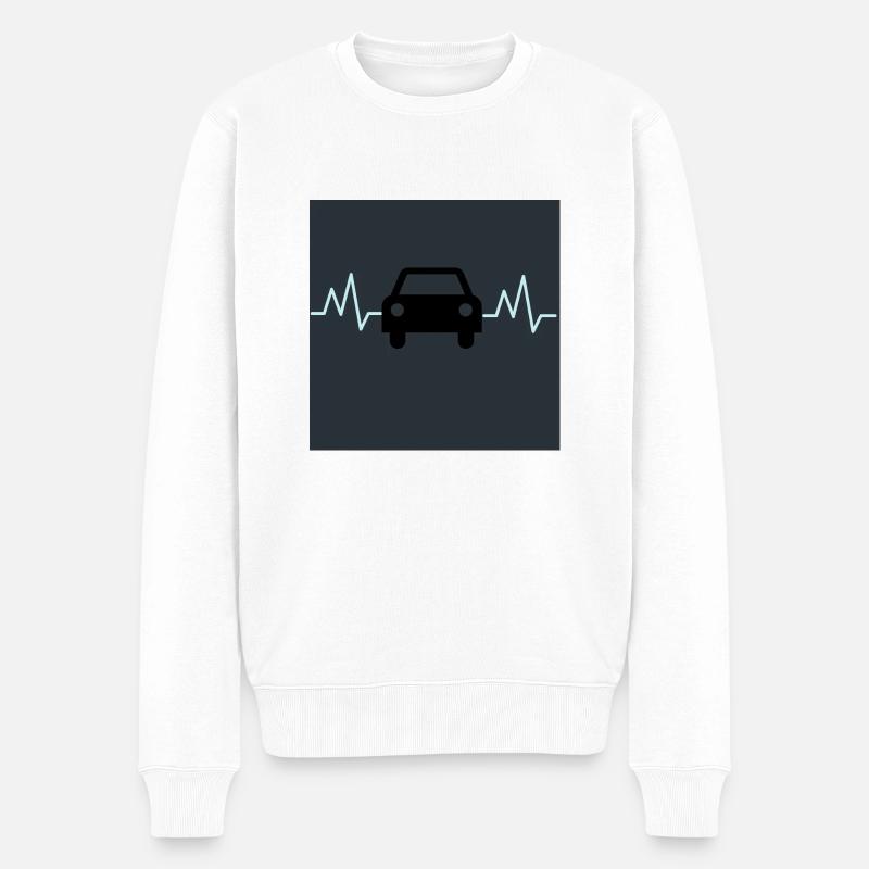 auto - Männer Premium Bio Pullover - Weiß