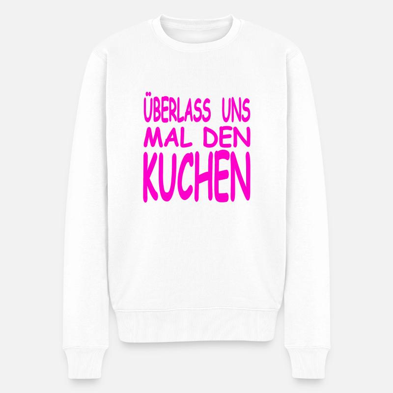 Kuchen - Männer Premium Bio Pullover - Weiß