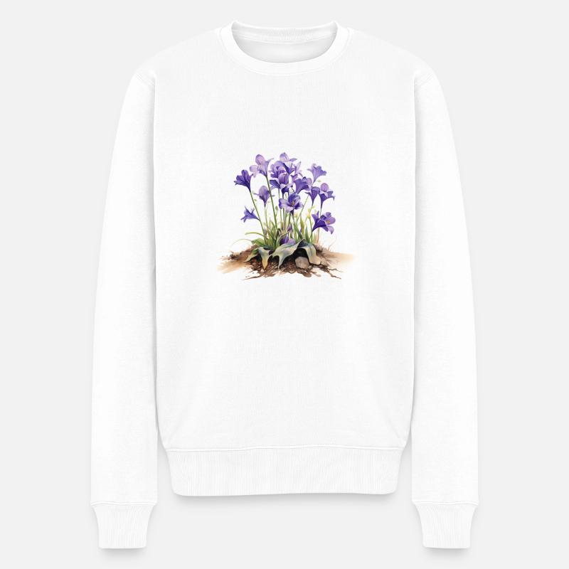 Bouquet de violette - Pull Premium bio Homme - blanc