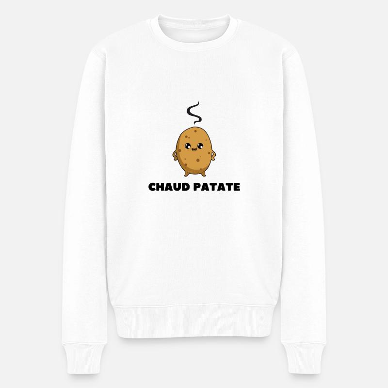 Chaud patate! - Pull Premium bio Homme - blanc