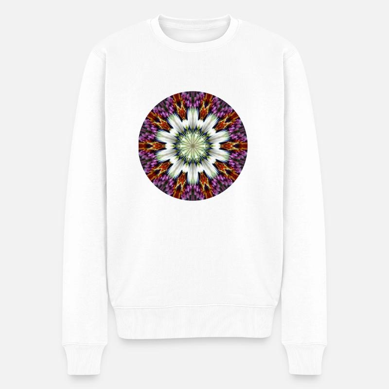 Bouton Fleur - Pull Premium bio Homme - blanc