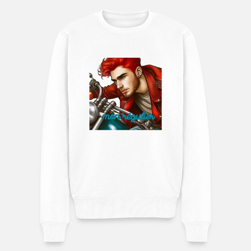 Mein normaler Rotschopf - Männer Premium Bio Pullover - Weiß
