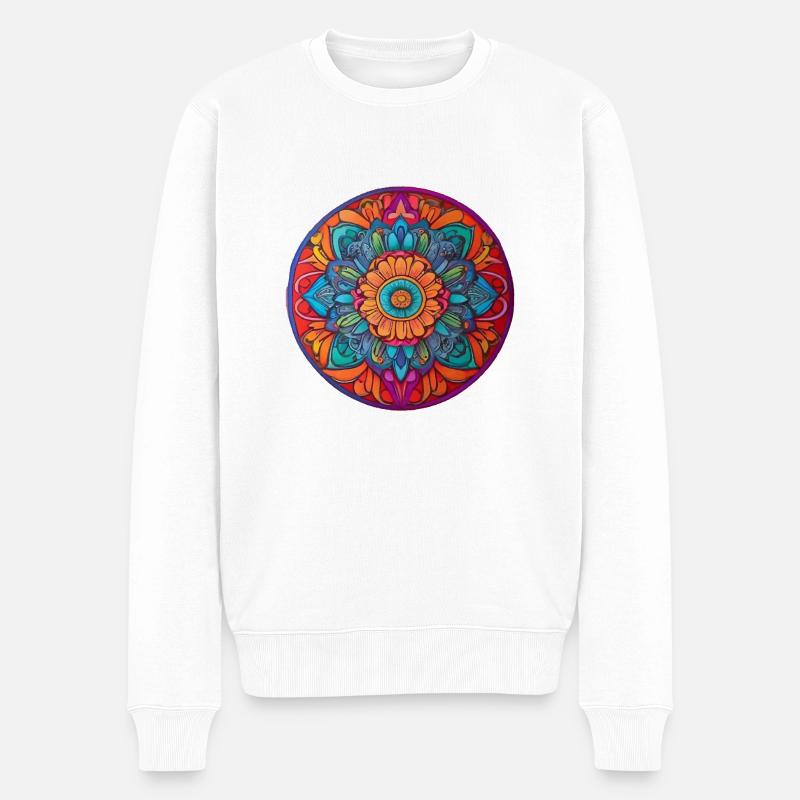 Mandala - Pull Premium bio Homme - blanc