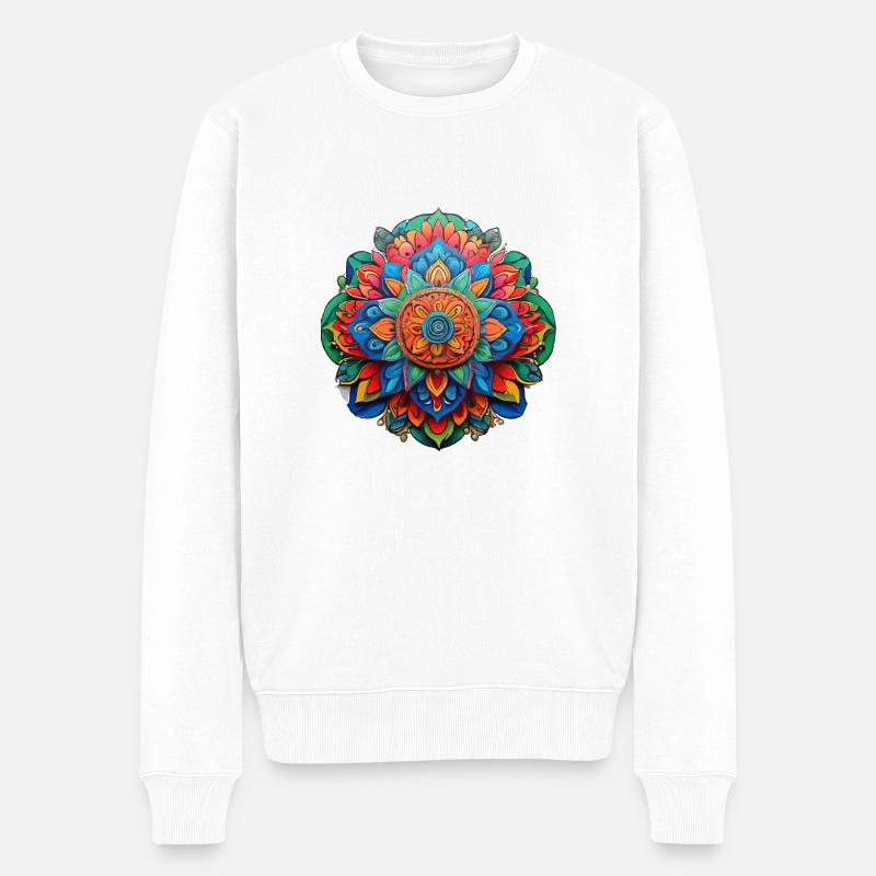 Mandala - Pull Premium bio Homme - blanc