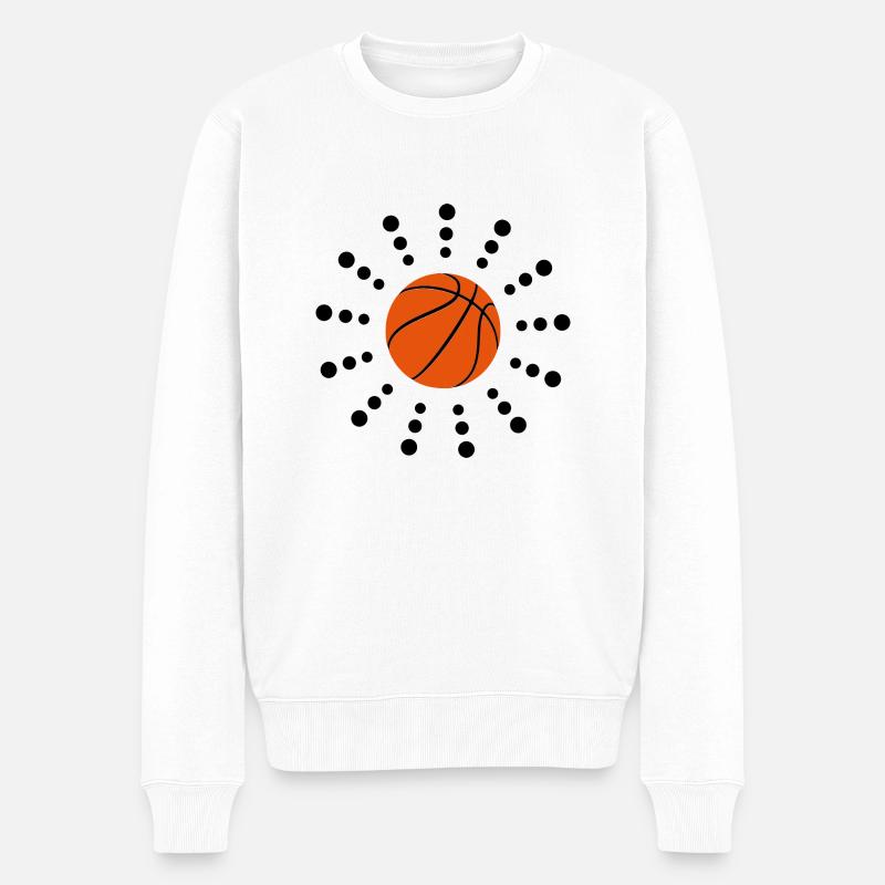 Basketball - Männer Premium Bio Pullover - Weiß