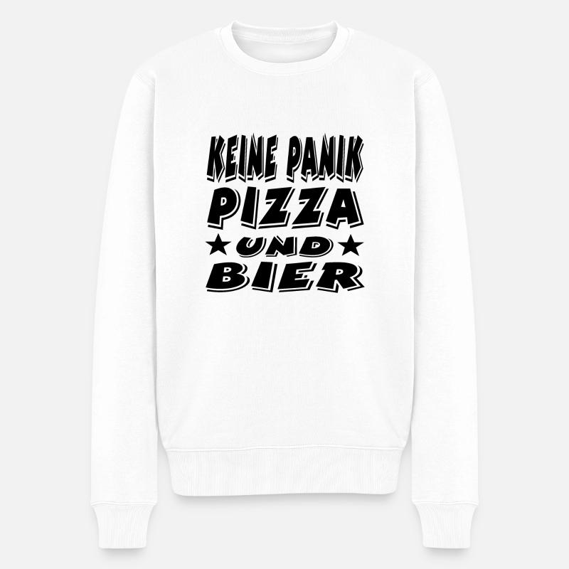 Bier - Männer Premium Bio Pullover - Weiß