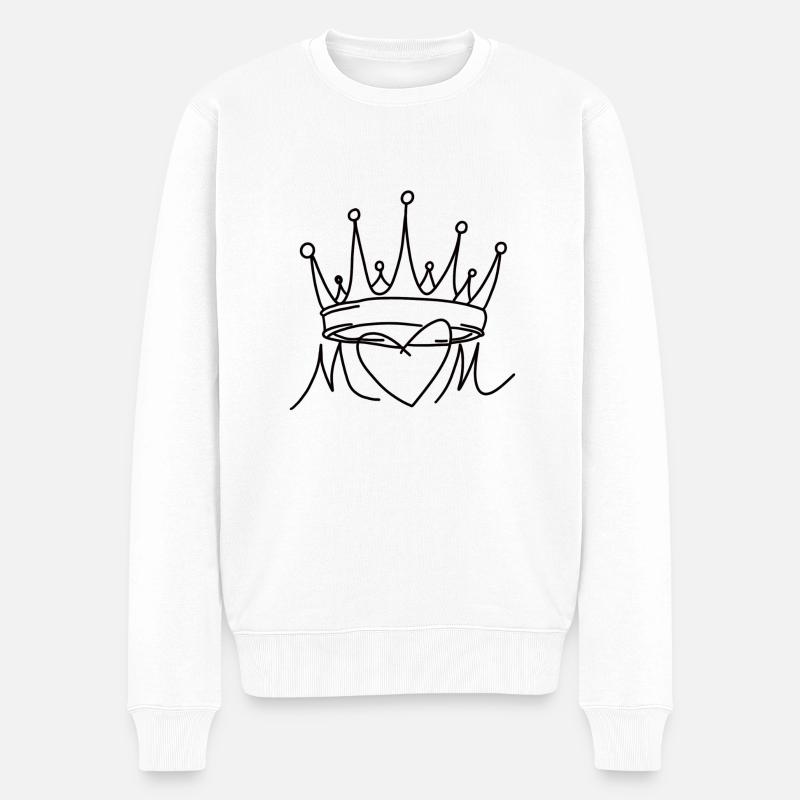 Maman Maman Mère Couronne - Pull Premium bio Homme - blanc