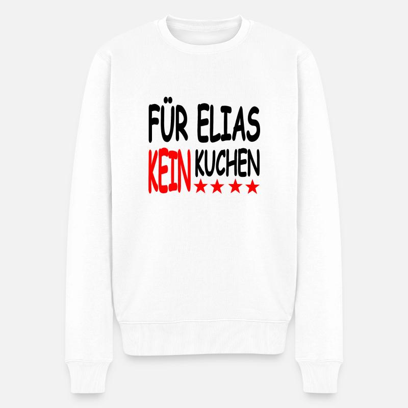 Kuchen - Männer Premium Bio Pullover - Weiß