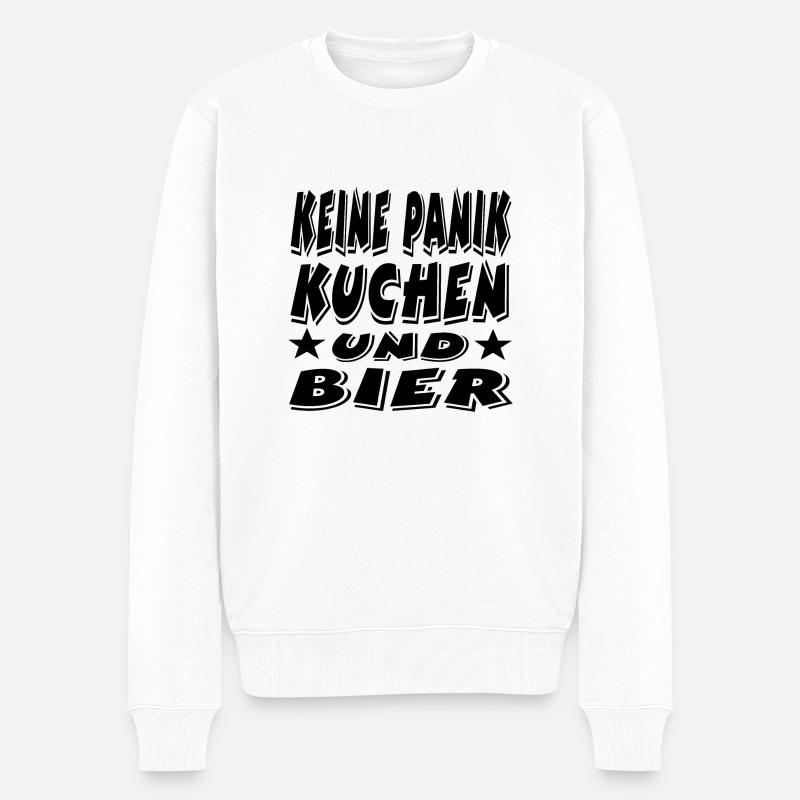 Kuchen - Männer Premium Bio Pullover - Weiß