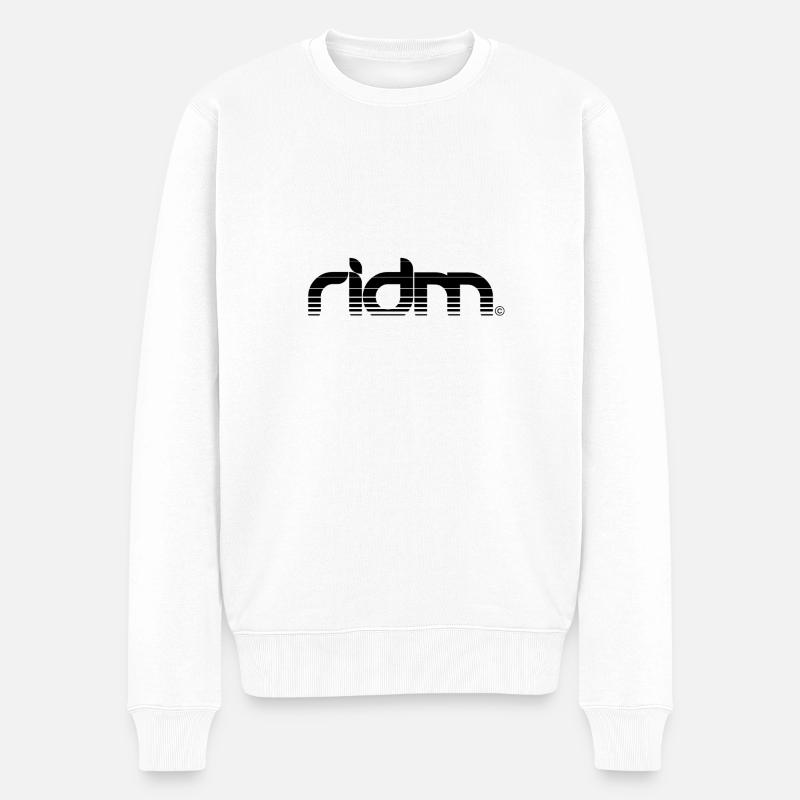 RIDM rayé - Pull Premium bio Homme - blanc