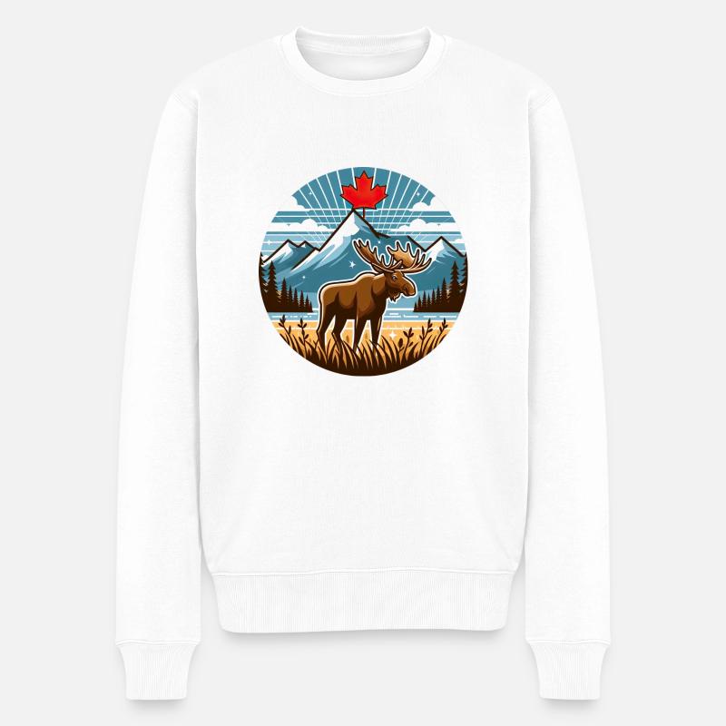 Kanada 19 - Männer Premium Bio Pullover - Weiß