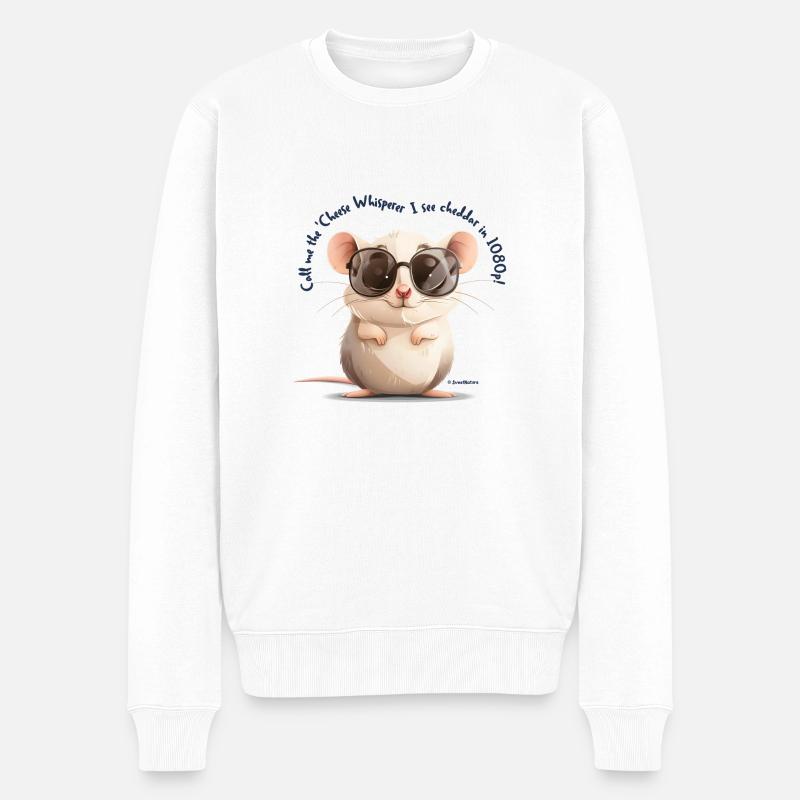 Chuchoteur de fromage - Pull Premium bio Homme - blanc