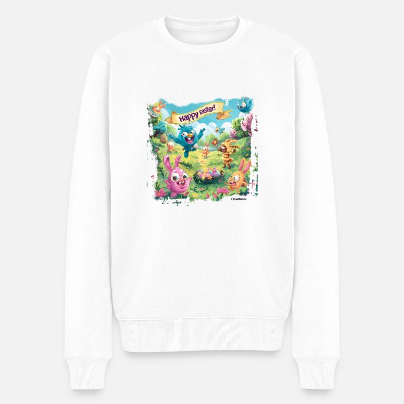 Osterwelt - Männer Premium Bio Pullover - Weiß