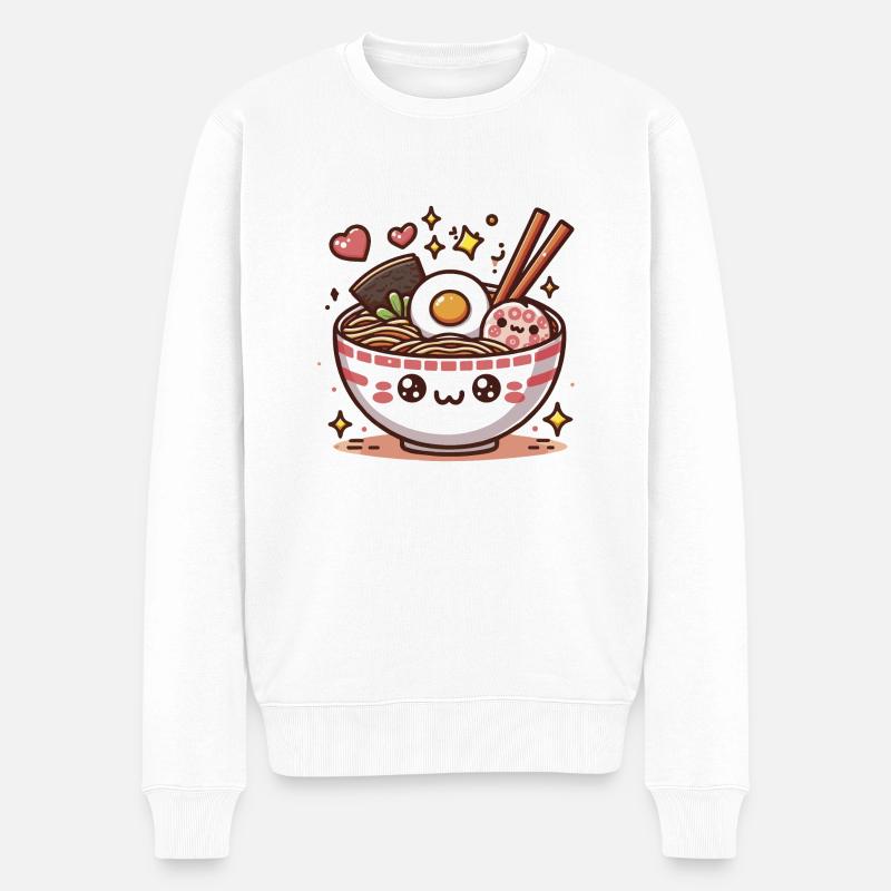 Mignon Kawaii Ramen Foodie - Pull Premium bio Homme - blanc