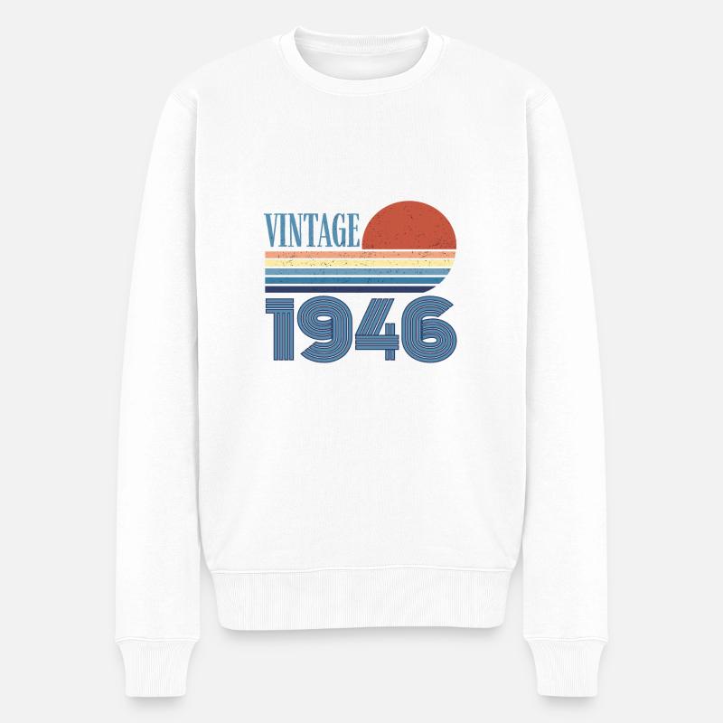 Jahrgang 1946 - Männer Premium Bio Pullover - Weiß