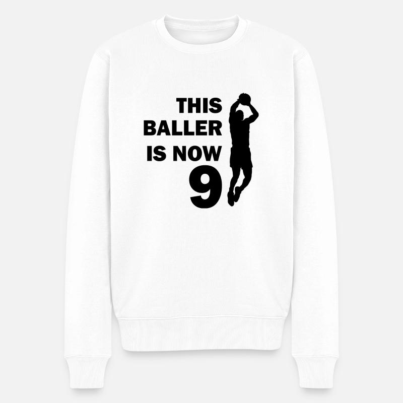 Basket-ball - Pull Premium bio Homme - blanc