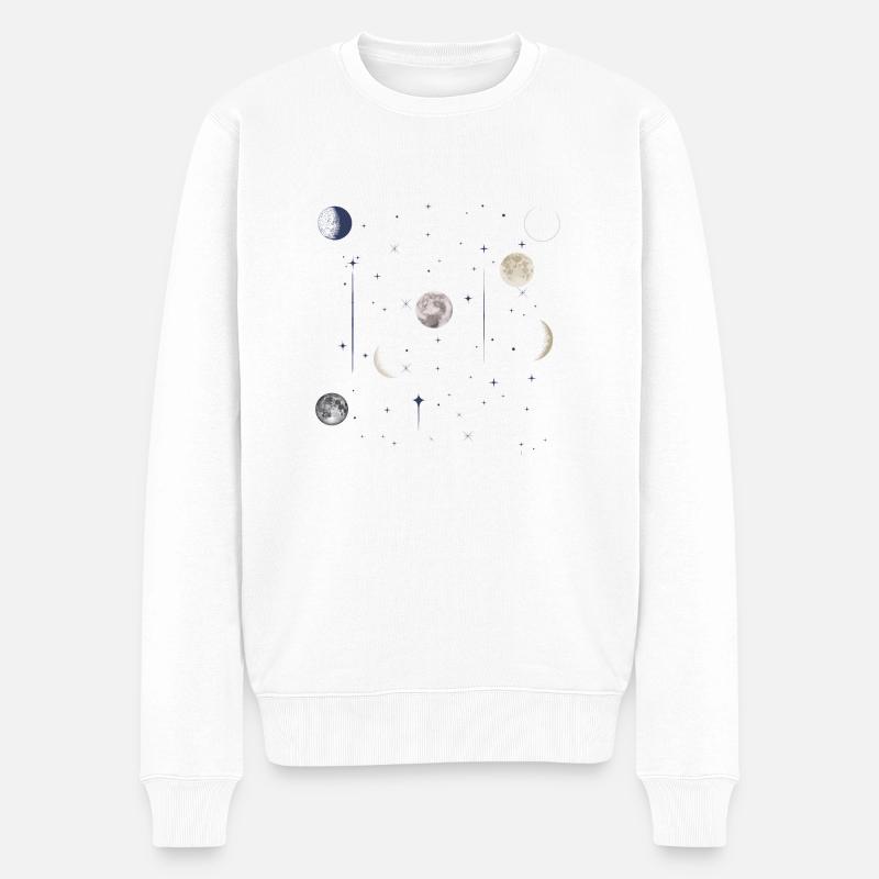 lune astrologie Céleste - Pull Premium bio Homme - blanc