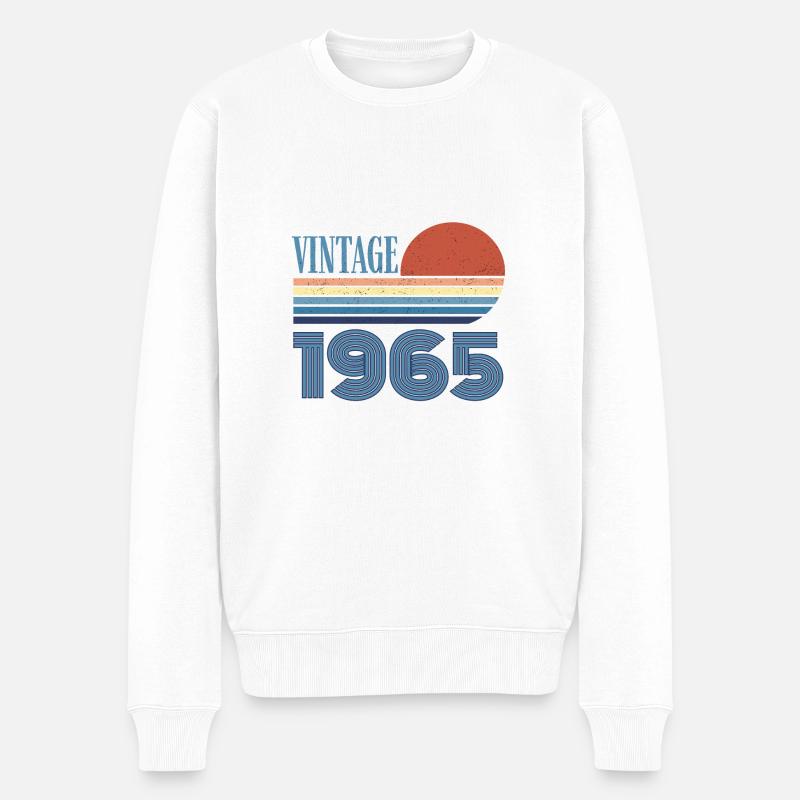 Jahrgang 1965 - Männer Premium Bio Pullover - Weiß