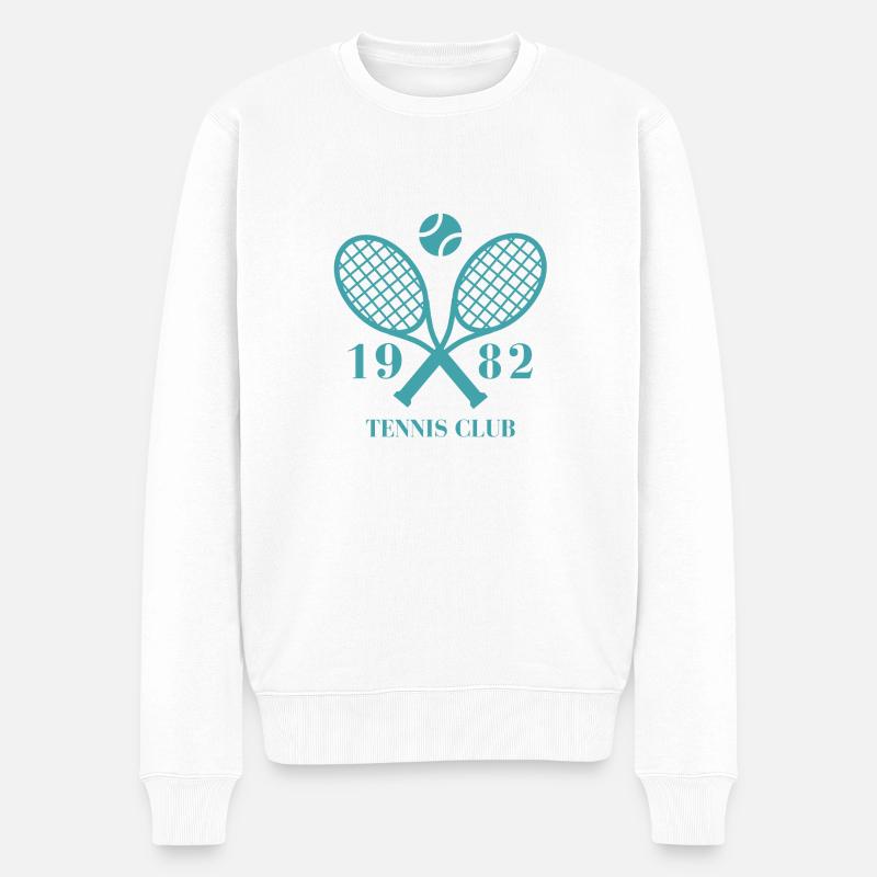 1982 Tennisclub - Männer Premium Bio Pullover - Weiß