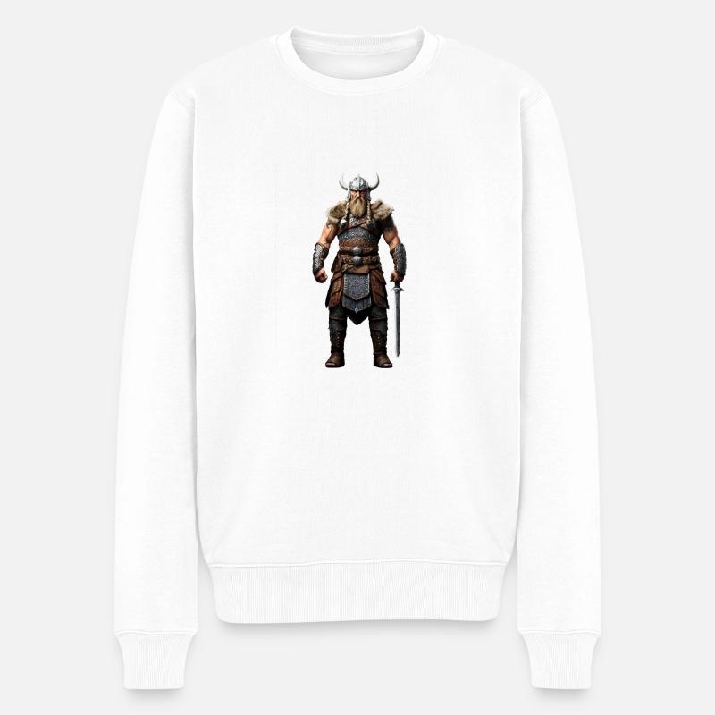 Guerrier Viking Valhalla - Pull Premium bio Homme - blanc