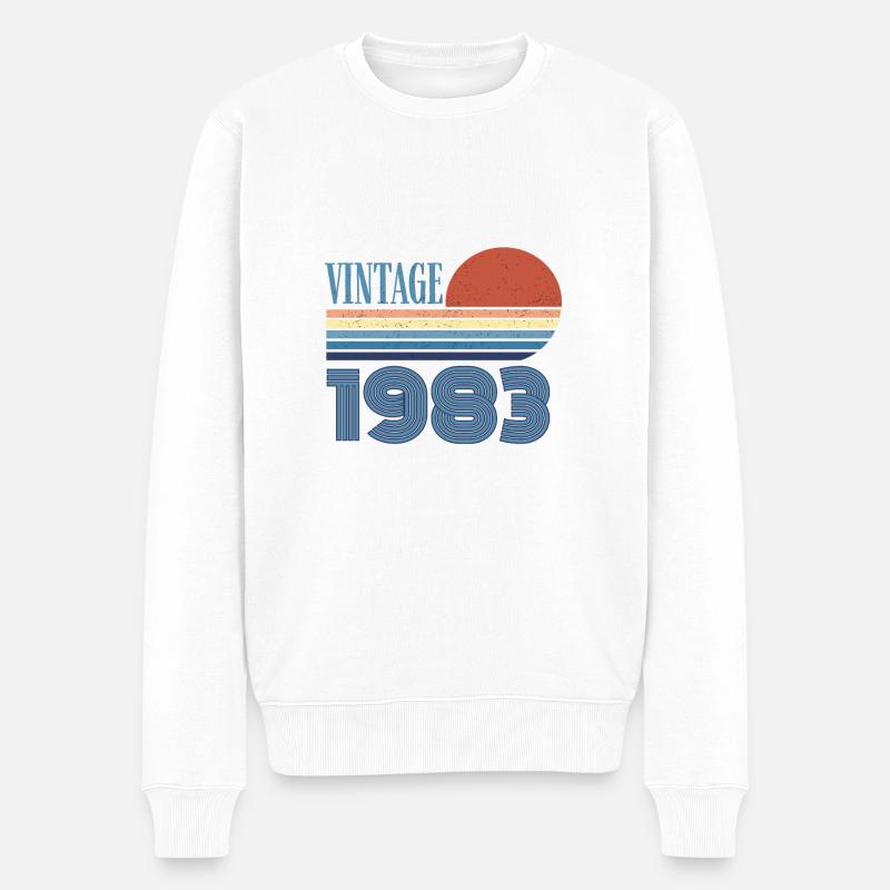 Jahrgang 1983 - Männer Premium Bio Pullover - Weiß