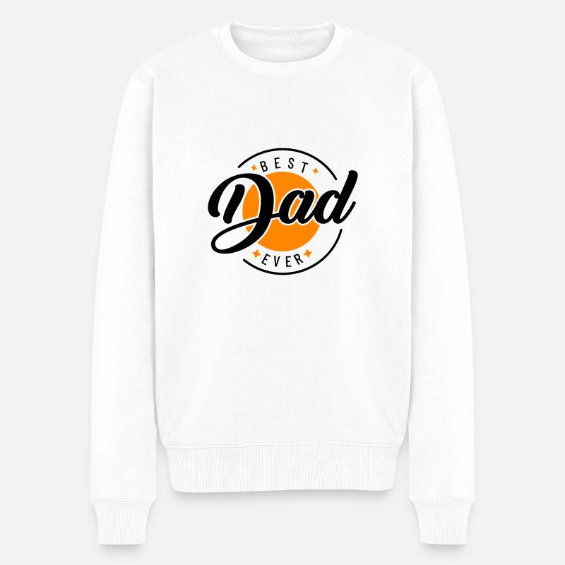 Bester Vater aller Zeiten - Männer Premium Bio Pullover - Weiß