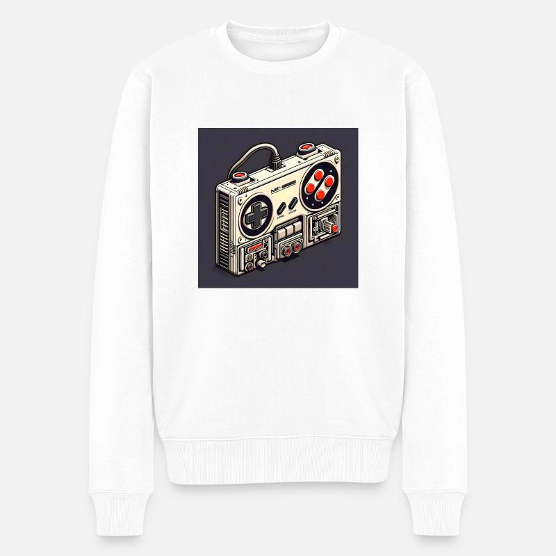 Joystick 13 - Männer Premium Bio Pullover - Weiß