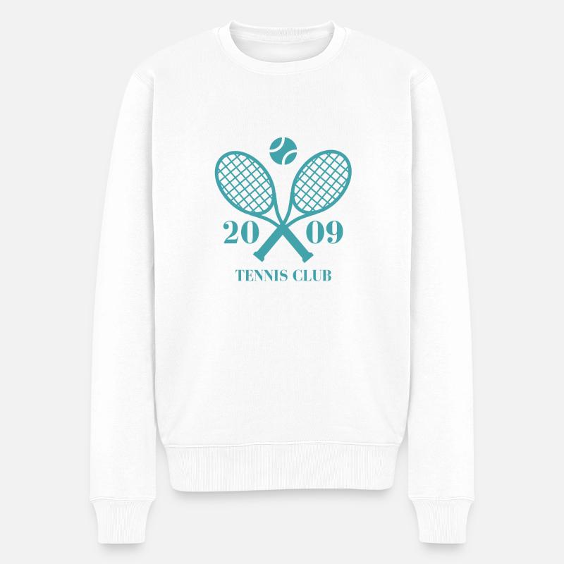 2009 Tennisclub - Männer Premium Bio Pullover - Weiß