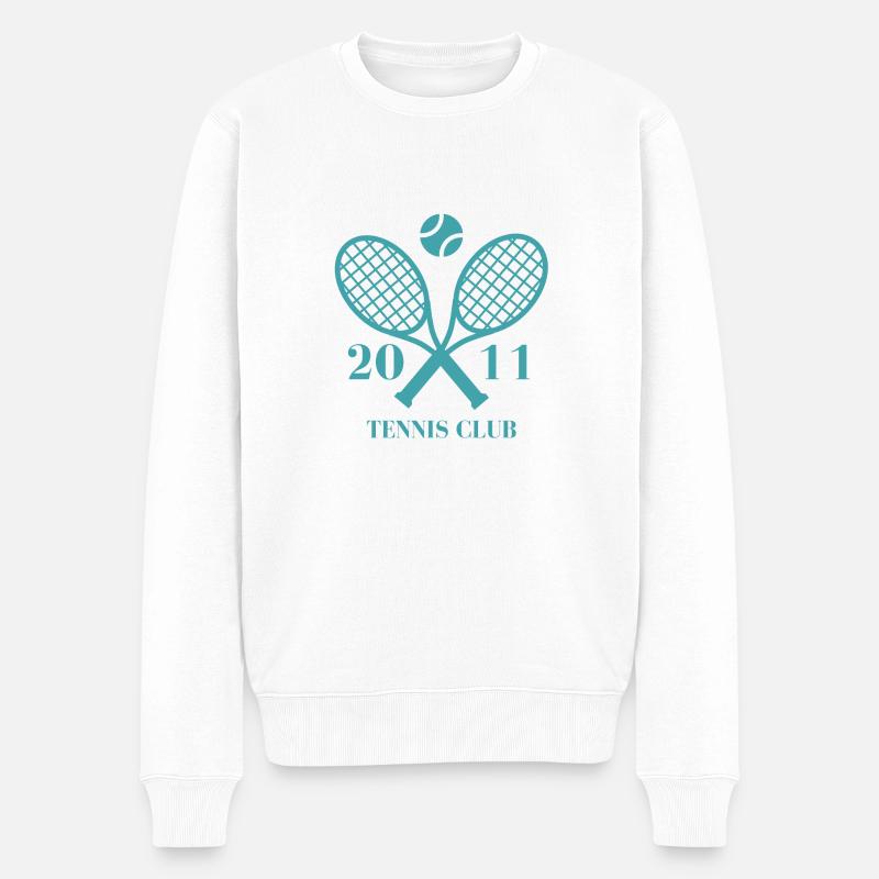 2011 Tennisclub - Männer Premium Bio Pullover - Weiß