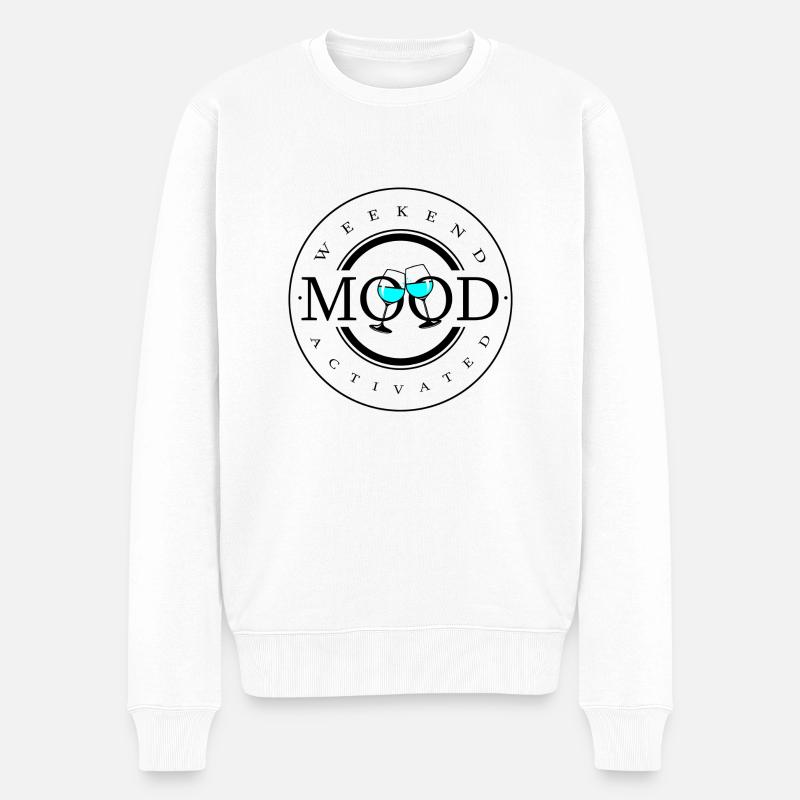 Wochenende aktiviert - Männer Premium Bio Pullover - Weiß