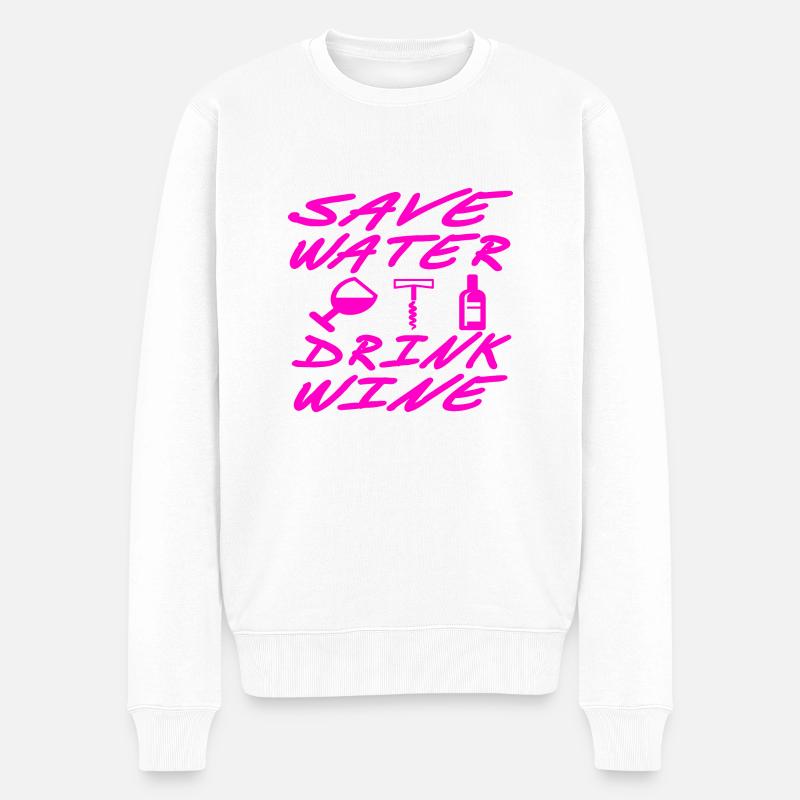 Wein - Männer Premium Bio Pullover - Weiß