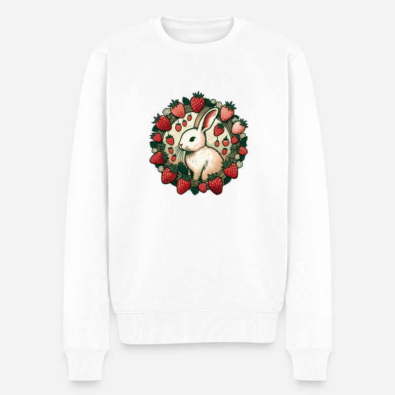 Lapin de printemps - Pull Premium bio Homme - blanc