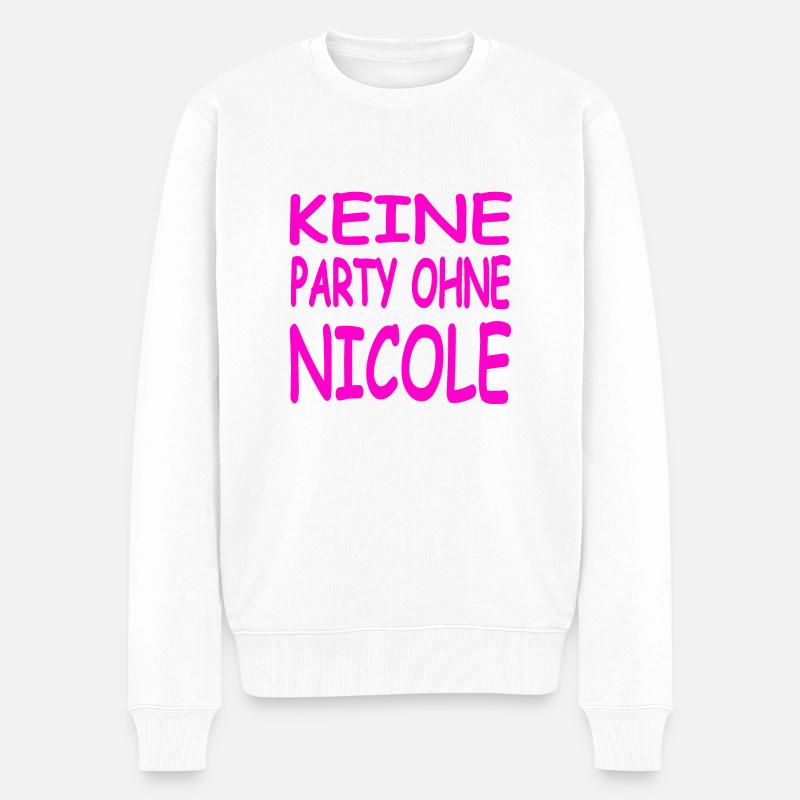 Party - Männer Premium Bio Pullover - Weiß